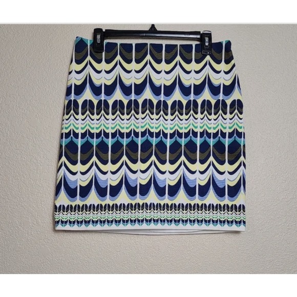 Talbots Dresses & Skirts - Talbots Women's Size 12 Blue Yellow Green‎ Abstract Print Skirt